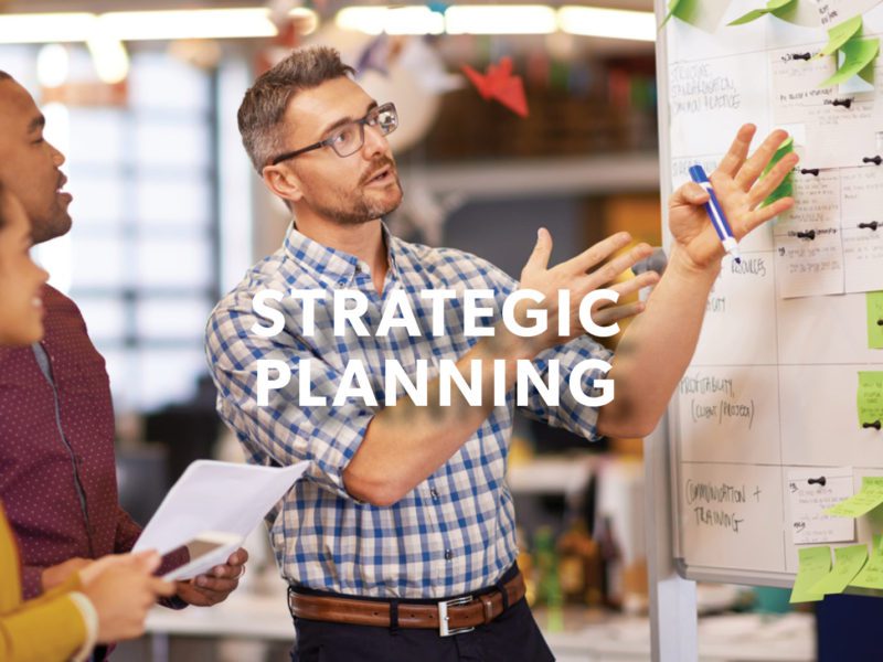 Strategic Planning Banner with people in the background